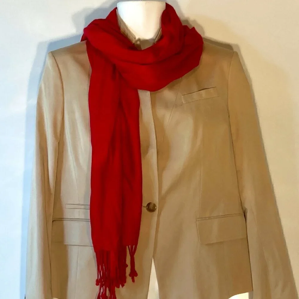 Lane Bryant Red oversized scarf or wrap 89 x 21 modern minimalist  essential